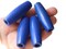 2 Inch Long Large Blue Wood Tube Beads Vintage Wooden Large Hole Macrame Beads bR1